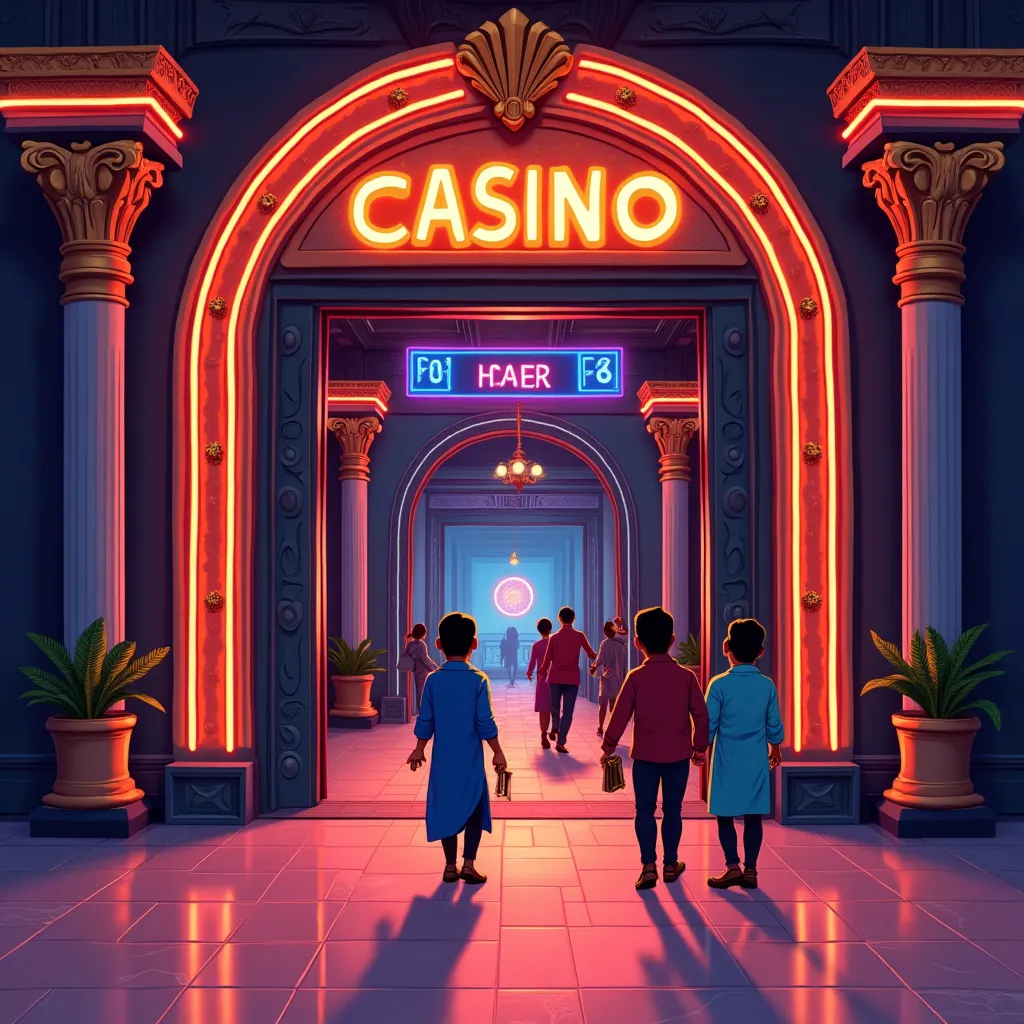 casumo hero background with neon casino lights